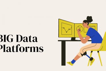 Big Data Platforms representing with data looking by analyzer