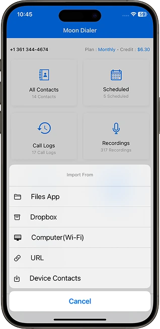 Seamlessly Import Contacts
