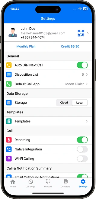 Custom Call Configuration