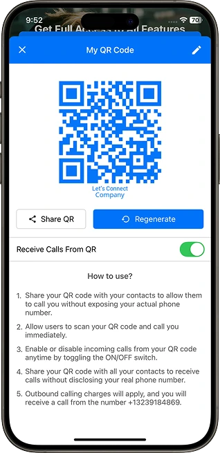 QR Code Call Receiving