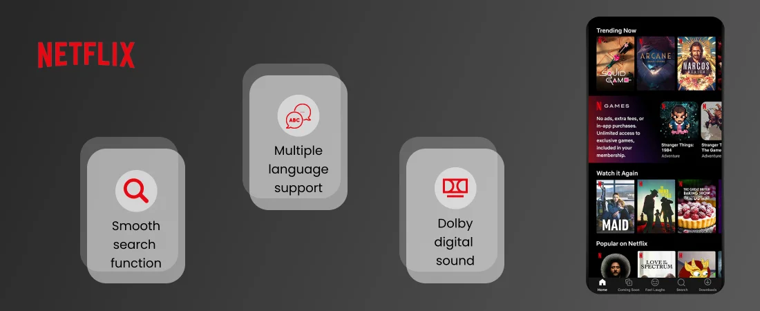 cost to develop app like home netflix