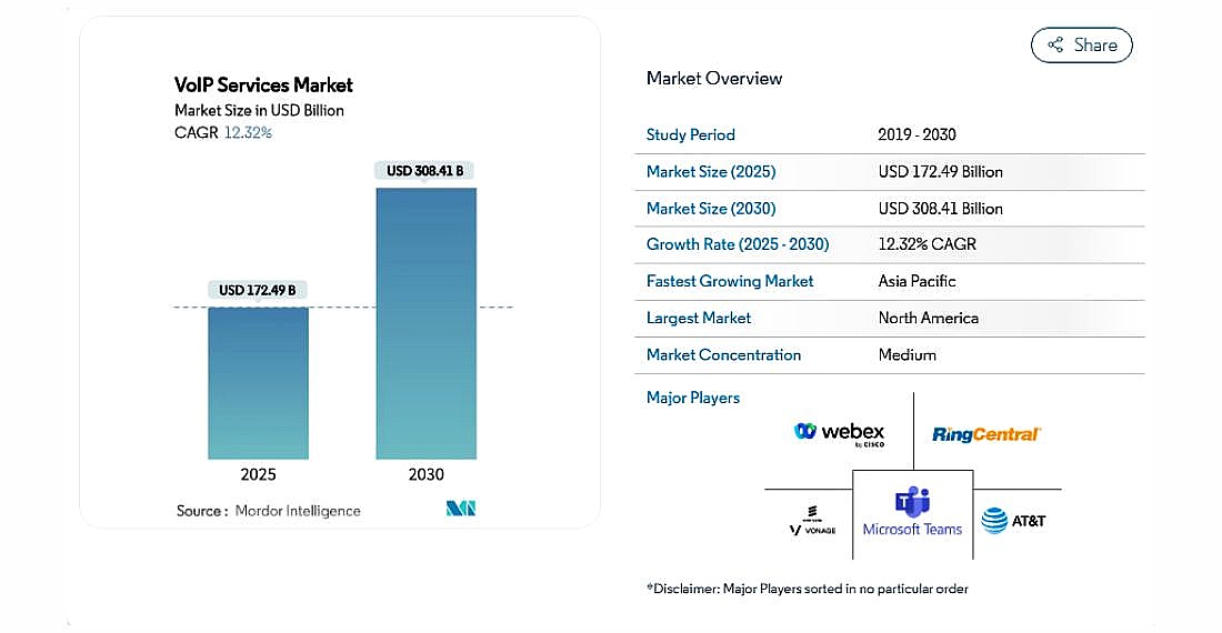 VoIP Services Market Size and Share