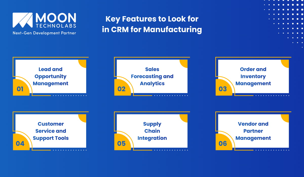 Key Features to Look for in CRM for Manufacturing